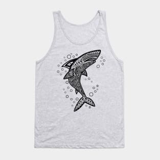 BLACK BOHO SHARK Tank Top